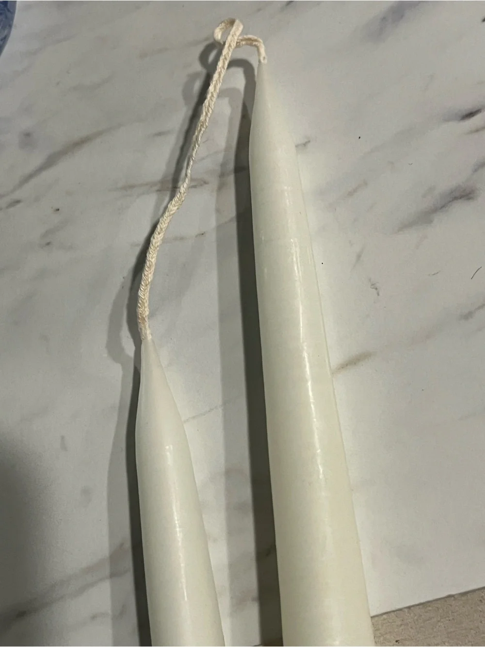 Dansk White Hand-Dipped Taper Candles - Set of 8